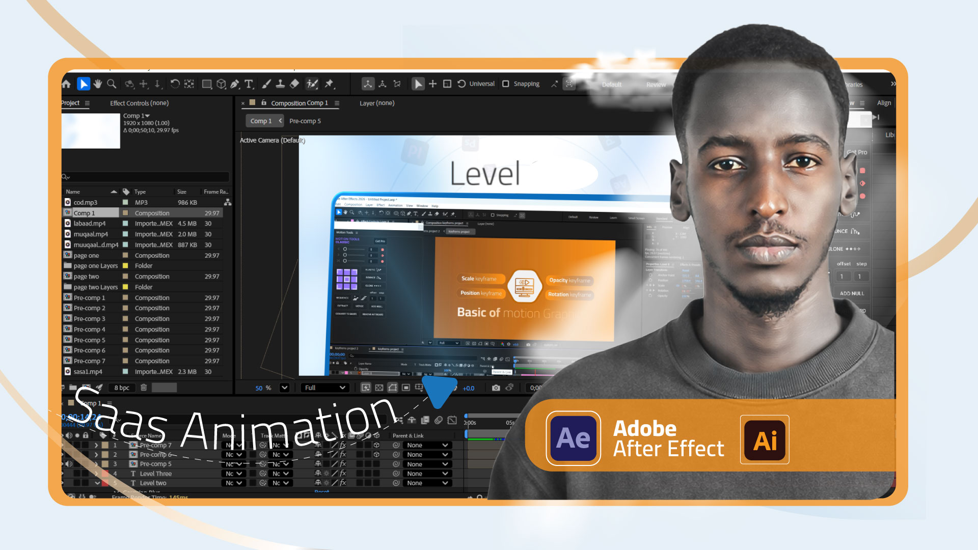 Masterclass motion graphics and saas animation
